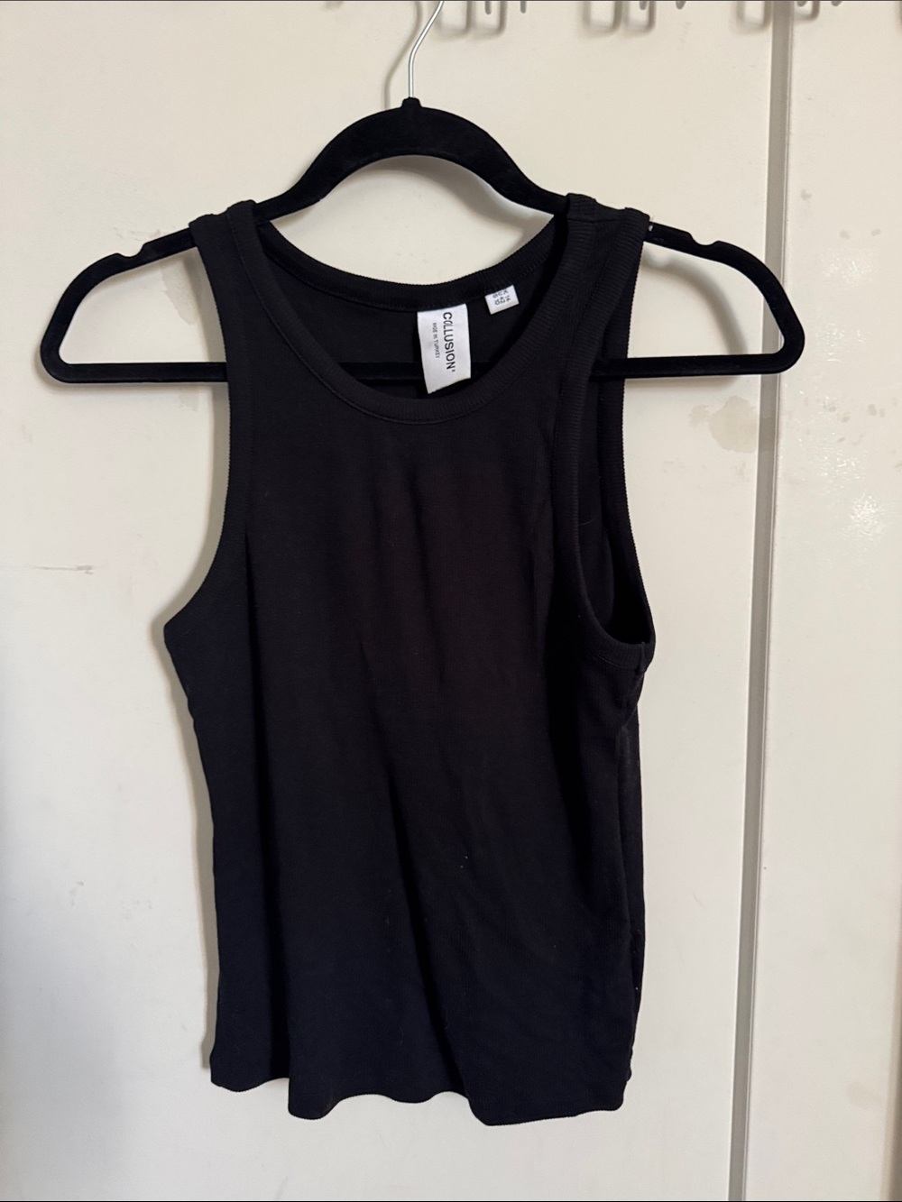 Collusion Black Ribbed Tank Top 10